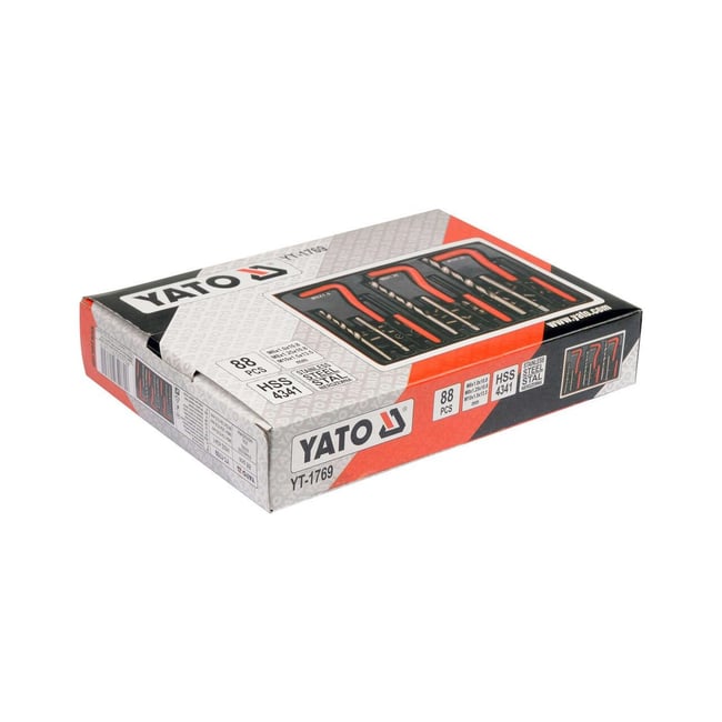 Set pentru reparat filete, Yato YT-1769, M6-M10, 88 bucati
