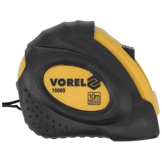 Ruleta 10 metri, latime 25mm, 2x stop, Vorel 10065