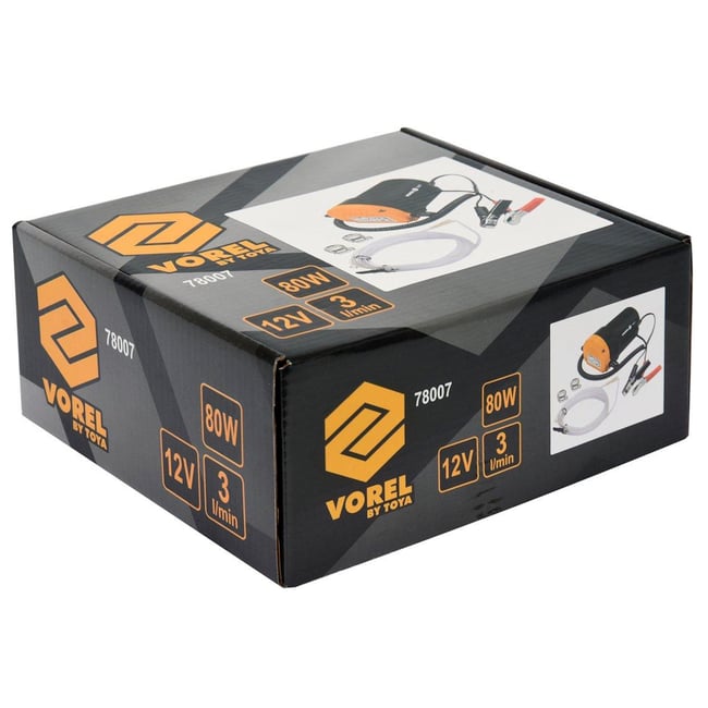 Pompa pentru scos ulei, Vorel 78007, 12 V 80 W, debit 3 l/min