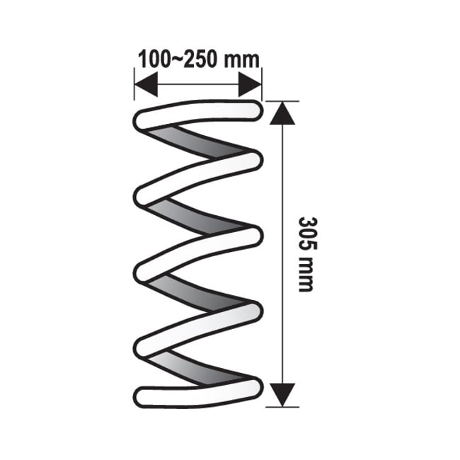 Presa pentru arcuri 100-250mm, 2900kg, Yato YT-2535