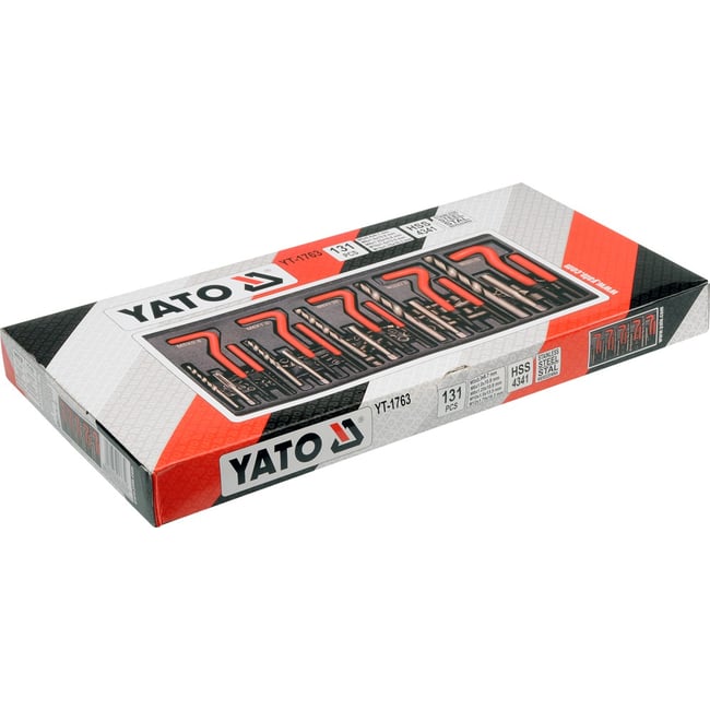 Set pentru reparat filete, Yato YT-1763, M5-M12, 131 bucati