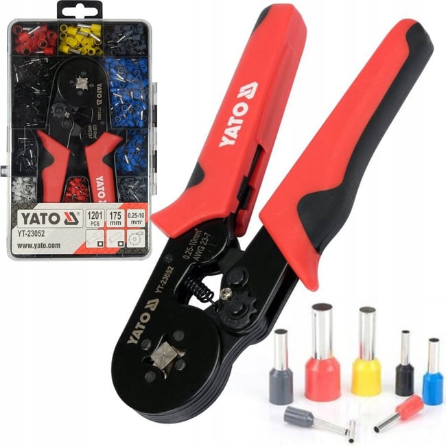 Cleste sertizare cu 1200 pini, Yato YT-2305, 20.25-10 mmp, cutie organizatoare