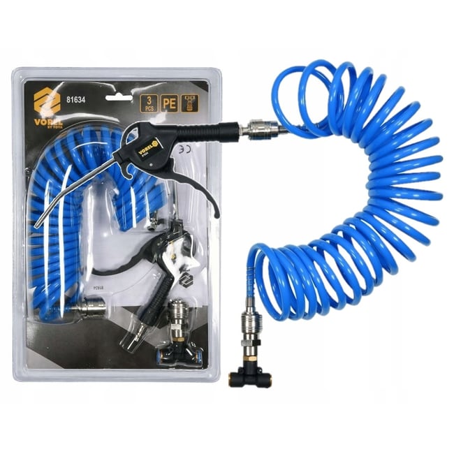 Pistol pentru suflat Vorel cu furtun, 1/4", 5X8mm, 5 metri