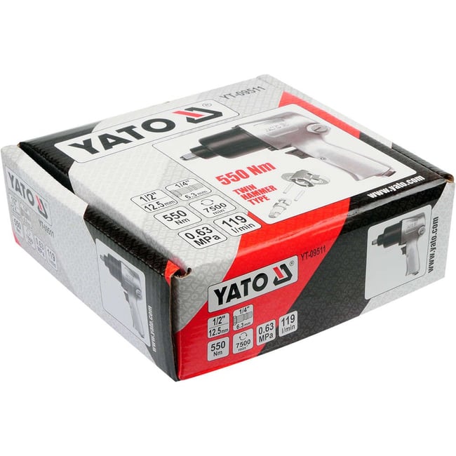 Pistol pneumatic, Yato YT-09511, 550 Nm, 6.3 bar, 119 l/min, patrat 1/2 inch