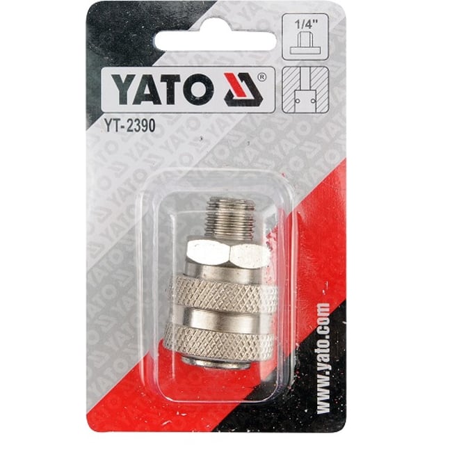 Mufa rapida pentru pistol pneumatic, filet exterior 1/4", Yato YT-2390