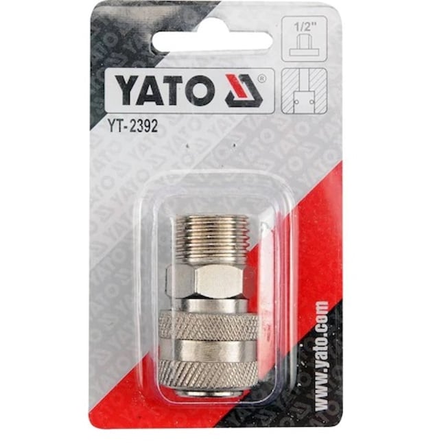 Mufa rapida pentru pistol peumatic, filet interior 1/2", Yato YT-2392