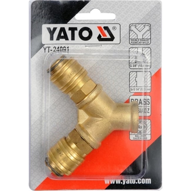Distribuitor Cuple rapide pentru Aer Comprimat, G 3/8-1/4, Yato YT-24091