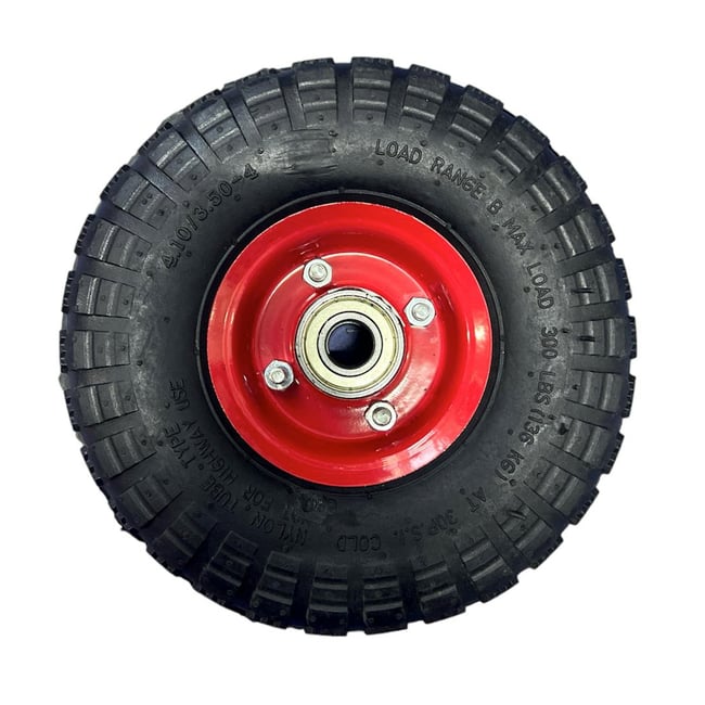 Roata Liza carucior janta metal cu rulment 4.10/3.50-4, ax 20 mm, model 0799