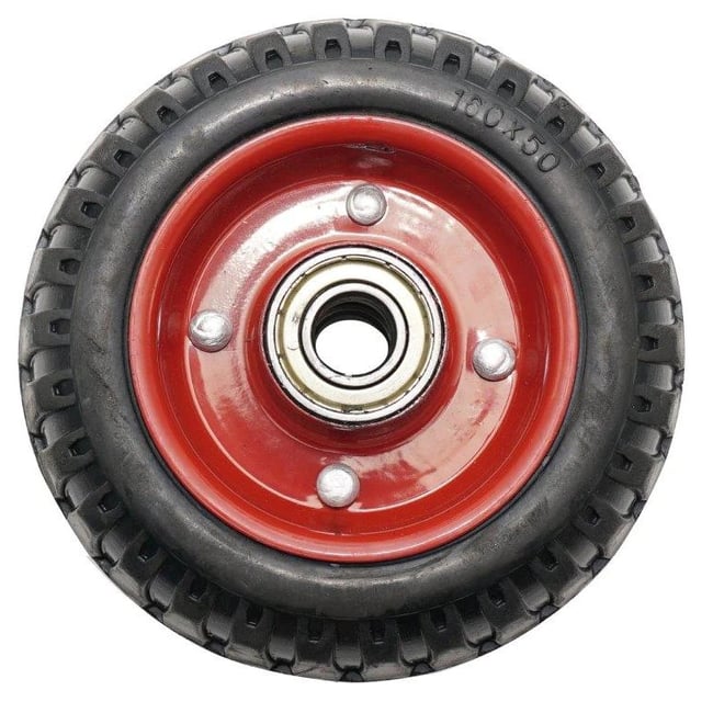 Roata carucior, medie, cauciuc brut striat, rulment 6203, 160x50 (6)"