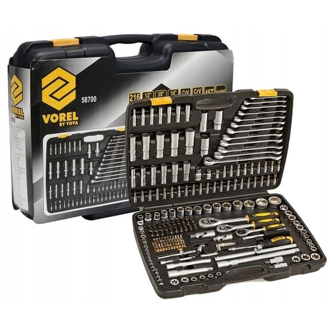 Trusa de scule profesionala Vorel 58700, 216 piese, XXL