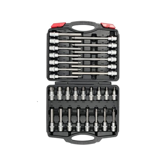 Trusa biti crv 1/2'' hex, 30 piese, Yato YT-77540