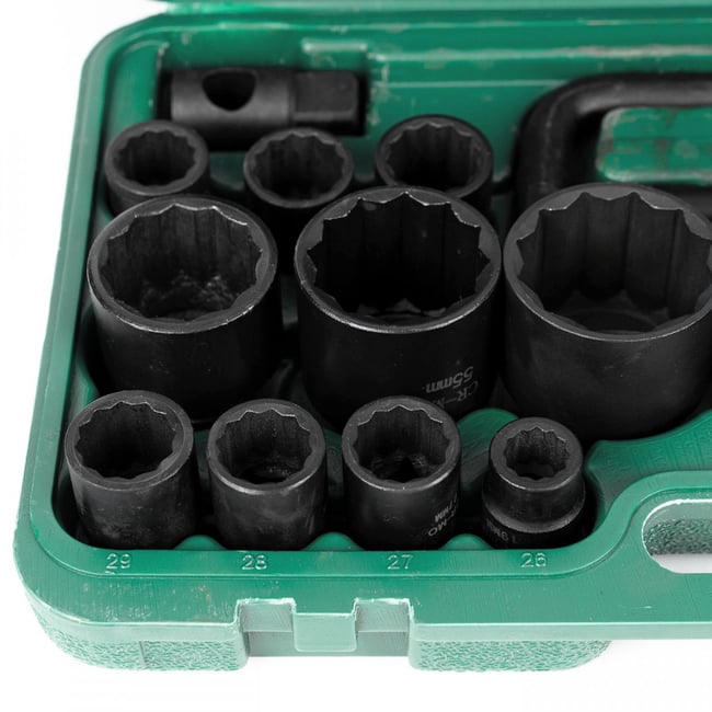 Trusa chei tubulare bihexagonale forta, 26 piese 21-65mm, 3/4 si 1 tol