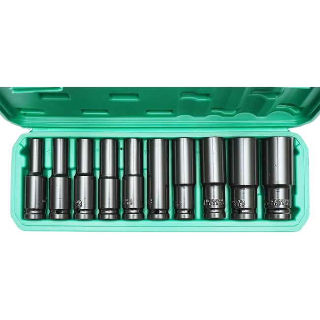Trusa chei tubulare de impact lungi 10 piese, 8-24 MM