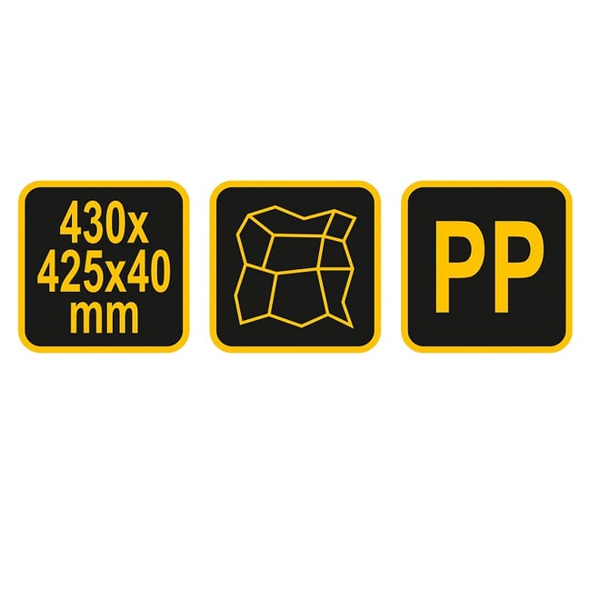 Matrita cu Contur pentru Turnat Pavaj din Beton, Sablon Forma Imitatie Naturala, Dimensiuni 430 x 425mm, Vorel 35060