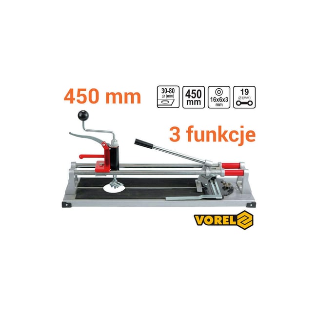 Masina de taiat gresie si faianta, Vorel 00320, 3 functii, 450 mm