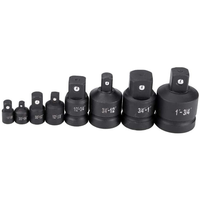 Trusa 8 piese adaptor impact, 1/4 - 1/2 - 3/8 - 3/4 - 1"
