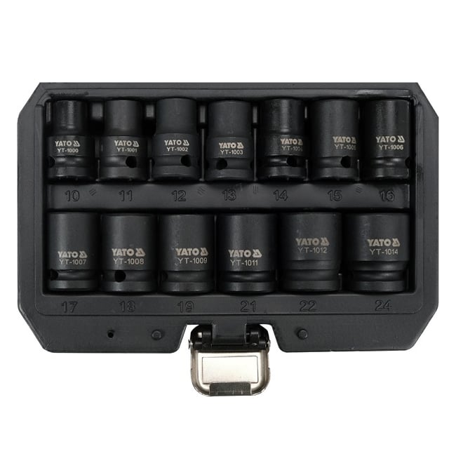 Set chei tubulare de impact 1/2'', 13 piese, Yato YT-10251