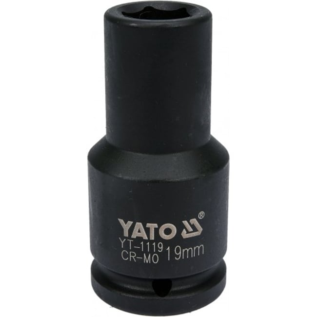 Cheie tubulara lunga de impact, 19mm, 3/4" CR-MO, Yato YT-1119