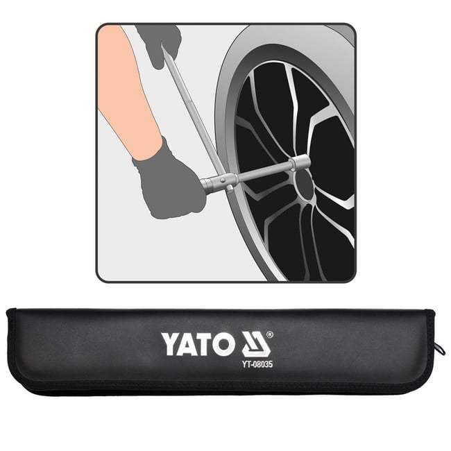 Cheie cruce pentru roti, Yato YT-08035, 17, 19, 21, 23 mm