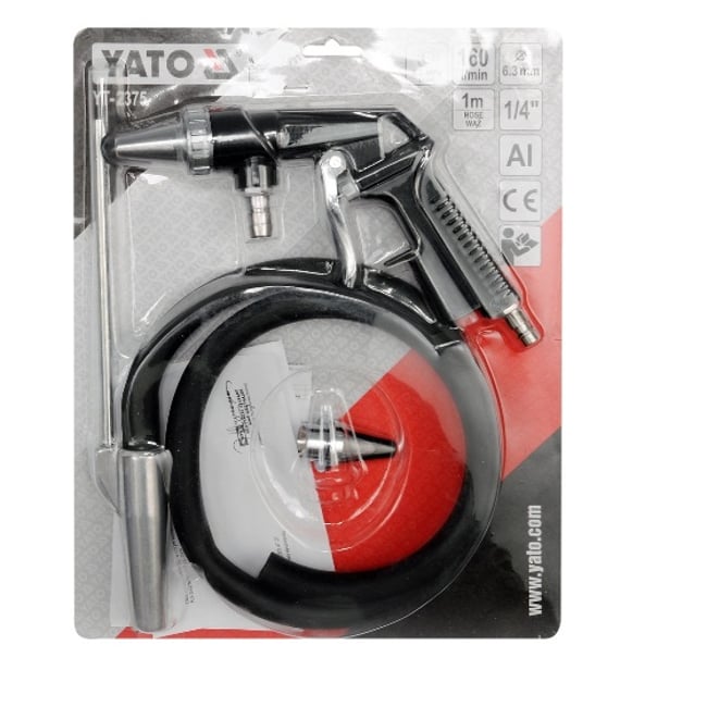 Pistol pentru Sablat 6.3mm + Furtun 1m, Yato YT-2375