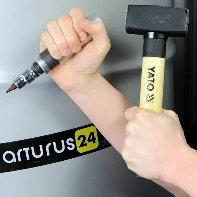 Surubelnita de impact Yato YT-28015, cutie metal, 15 piese, magnetic, Crom Vanadiu