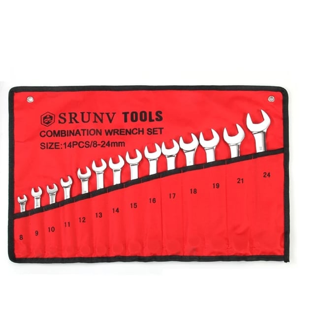 Set de Chei Combinate, SRUNV, 14 Piese, 8-24mm, CrV