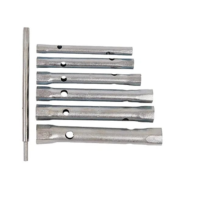 Set chei tubulare duble Miromoto 8-17 mm, lungi, 6 canturi, 6 piese