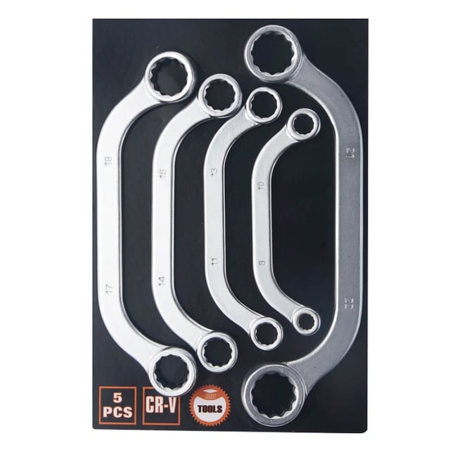 Set de chei inelare semiluna 8-23 mm, 5 piese