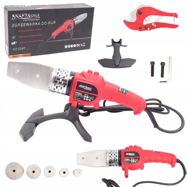 Trusa sudura pentru lipire tevi si fitinguri PPR, Kraft&Dele KD3040, 20 - 50 mm, 1900 W