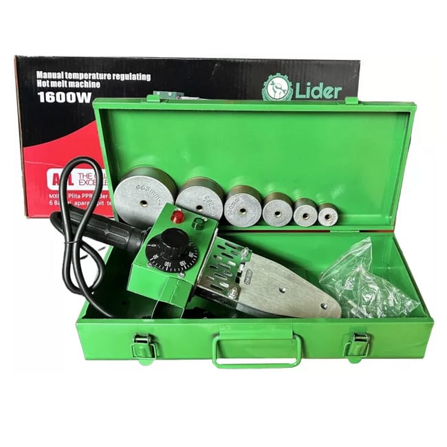 Trusa sudura pentru lipire tevi si fitinguri PPR, Lider Premium MX885, 20 - 63 mm, 1600 W