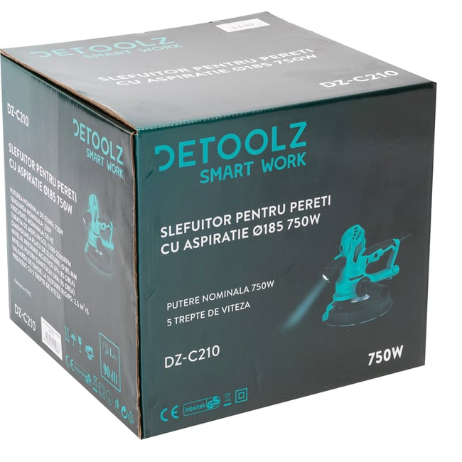 Slefuitor pentru pereti, Detoolz DZ-C210, 750 W, 180 mm