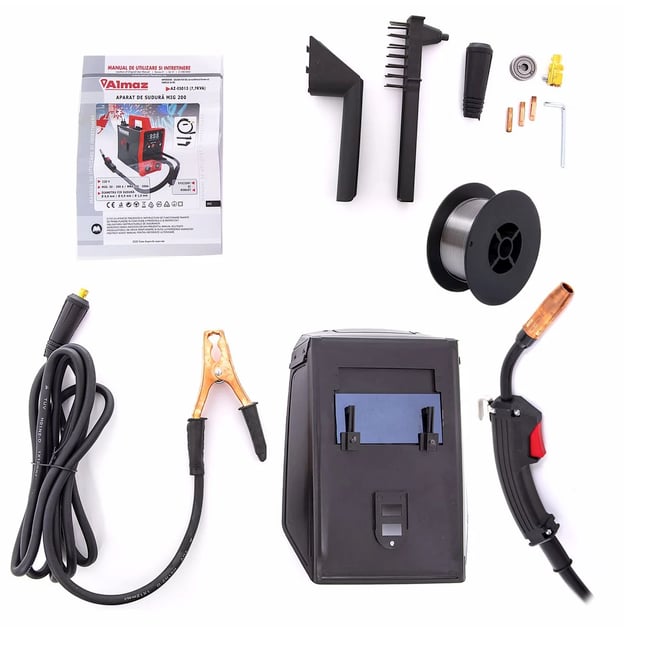 Invertor sudura MIG-MAG / MMA, Almaz AZ-ES013, 200 A, sarma 0.9mm inclusa, electrozi inveliti 1.6-3.2mm