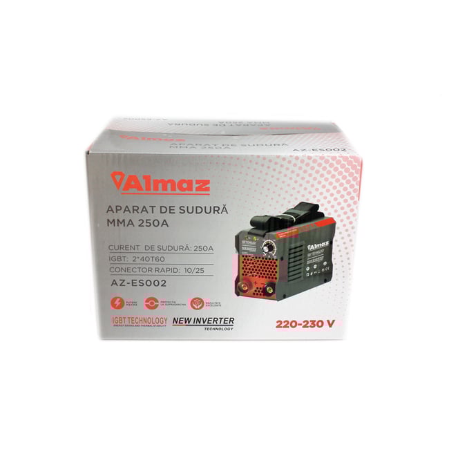 Aparat de sudura, invertor Almaz 250A AZ-ES002, electrod 1.6-5mm