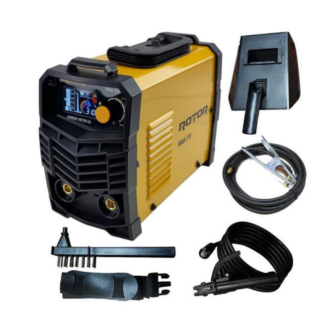 Aparat de sudura tip invertor, Rotor MMA-310, 20-310 A, 5.6 kW, afisaj color, functie anti-lipire, ventilator de racire