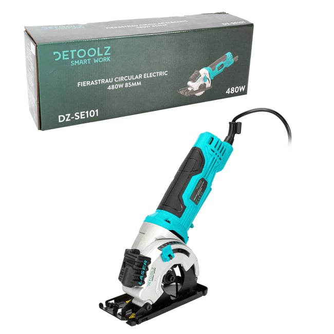 Fierastrau circular Detoolz DZ-SE101, 480 W, 85 mm, laser pentru ghidare