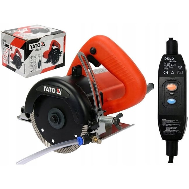 Masina de taiat gresia si piatra, Yato YT-82159, 1400 W, 125x22,2mm, adancime taiere max 38mm, functie umed/uscat