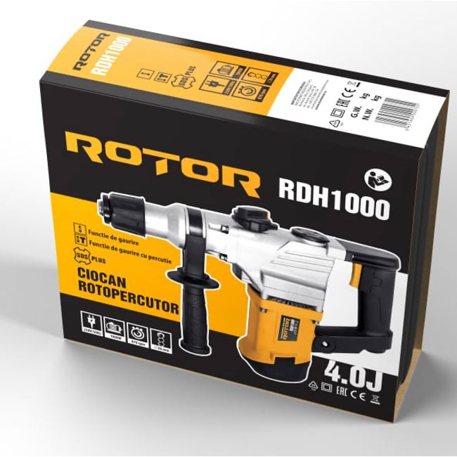 Ciocan rotopercutor Rotor RDH1000, 100 W, 4 J, SDS-Plus