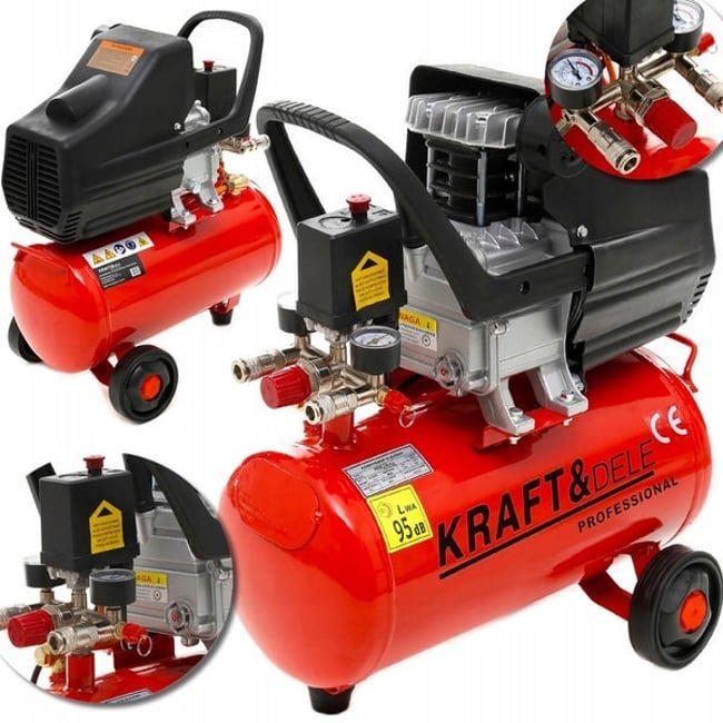 Compresor aer Kraft&Dele KD400, 24L, 3.8CP, 8Bar, 205/min, profesional