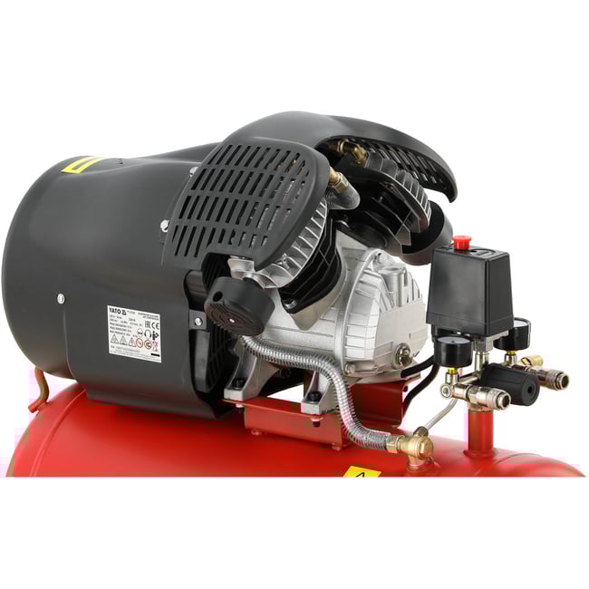 Compresor aer, cu ulei, Yato YT-23306, 2200 W, 50 litri, 8 bar, debit 412 L/min, 2 prize de aer