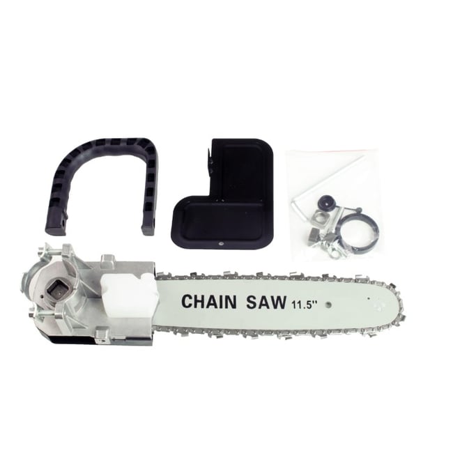 Adaptor drujba pentru flex sau polizor unghiular, cu mini rezervor pentru ungere automata lant, lant si lama 30 cm