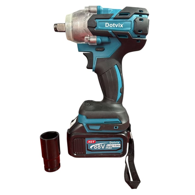 Set 3 piese scule electrice 88V cu 2 acumulatori 5Ah, DOTVIX, Bormasina cu Impact + Flex unghiular + Autofiletanta cu Percutie