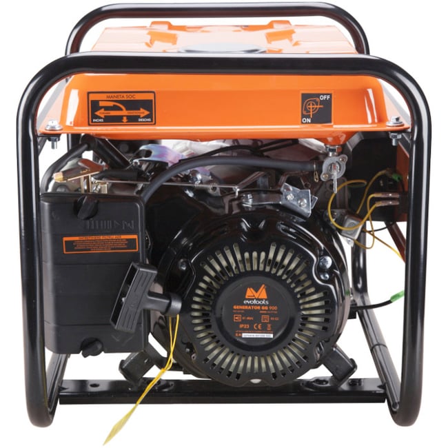 Generator de curent electric, pe benzina, Evotools EPTO GG900, 4 Timpi, 220 V, 900 W, 2 CP, priza 12 V, regulator tensiune