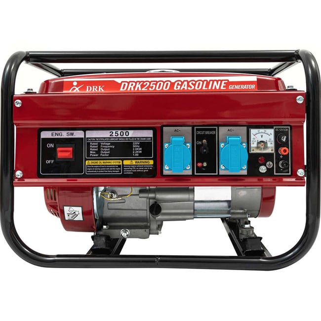 Generator de curent electric, monofazic, pe benzina, DRK2500, 4 Timpi, 2.2 kW, 6.5 CP, cu AVR