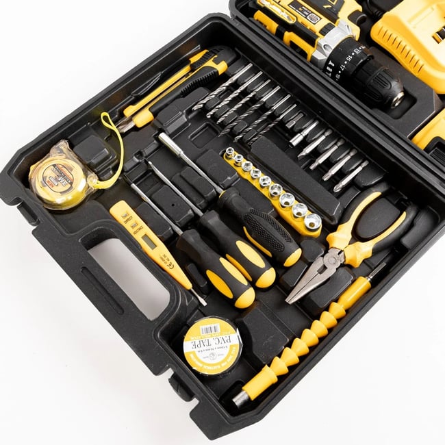 Masina de gaurit / insurubat, cu percutie, Dotvix, cu 2 acumulatori, 24 V, 2 Ah, Li-Ion