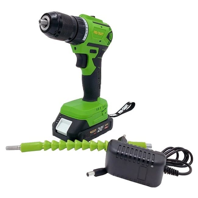 Masina de gaurit si insurubat, Procraft PA18LiN, cu 1 acumulator, 20V, 2Ah, Li-Ion