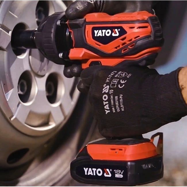 Masina de insurubat, cu impact, Yato YT-82804, 1 acumulator, 18 V, 2 Ah, Li-Ion, 300 Nm, valiza plastic, accesorii