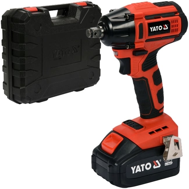 Masina de insurubat, cu impact, motor fara perii, Yato YT-82806, 1 acumulator, 18 V, 3 Ah, Li-Ion