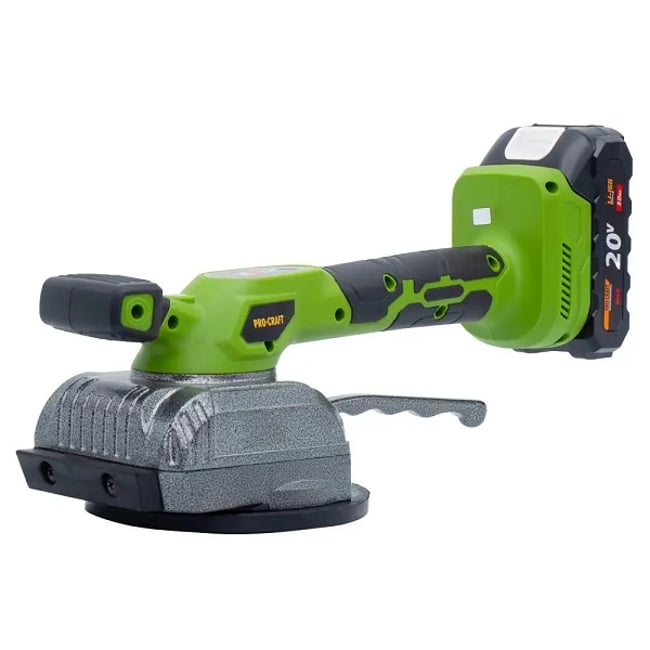 Ventuză pentru gresie pe acumulator PROCRAFT PTM20, 1x acumulator 20V/2Ah, 15.000 vibrații/min