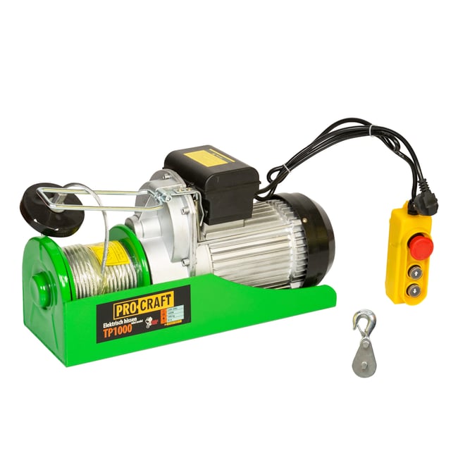 Electropalan / troliu electric, Procraft TP1000, 500 / 1000 Kg , 1600 W, 20 / 10 m