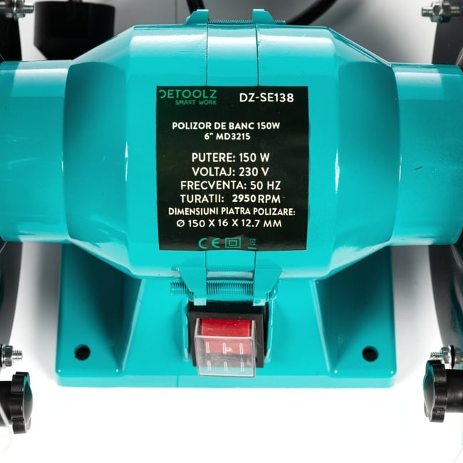 Polizor de banc, Detoolz DZ-SE138,150 mm, 150 W, 2950 RPM